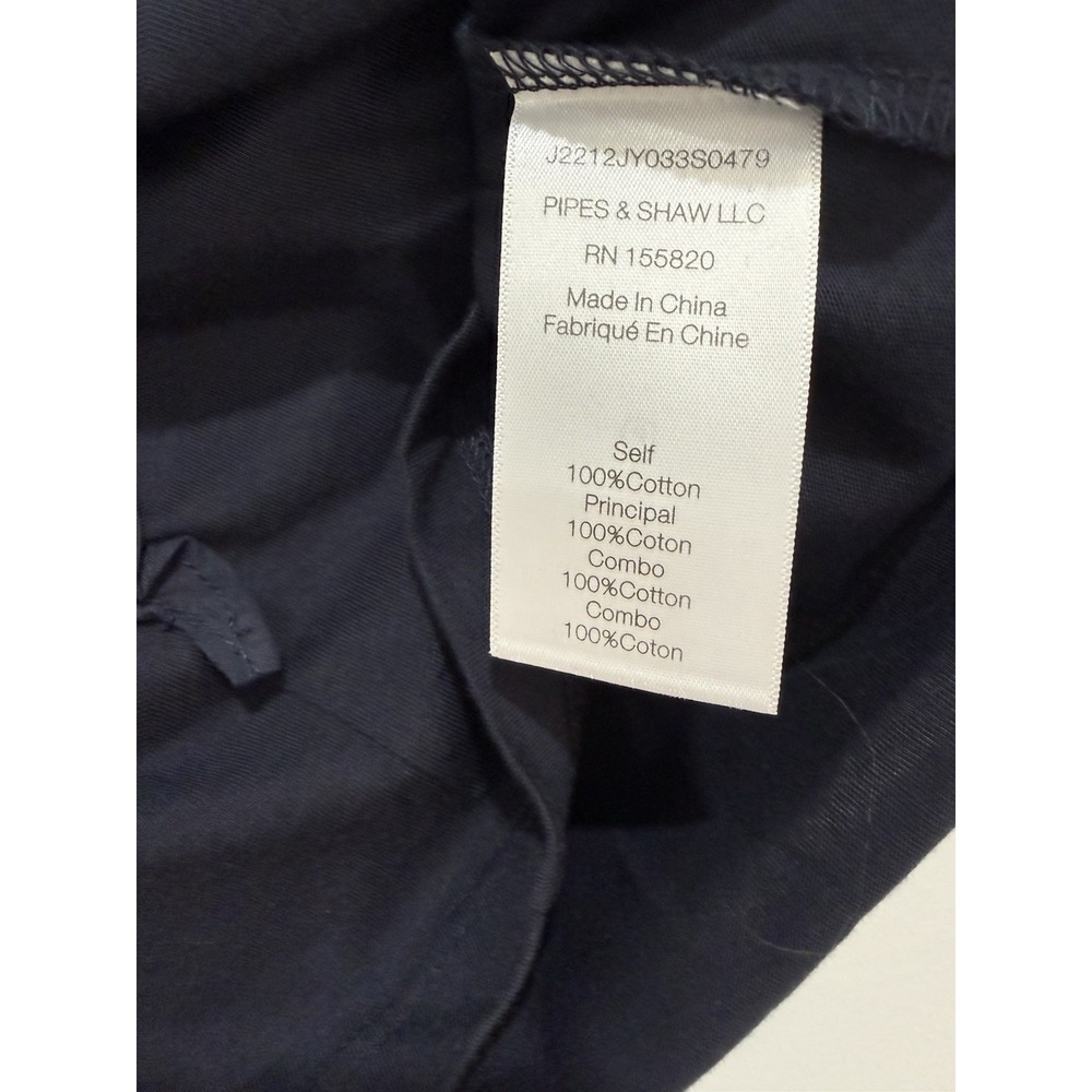 Veronica Beard Bardot Cotton Ruffle Tee Navy Size XS - Picture 7 of 7